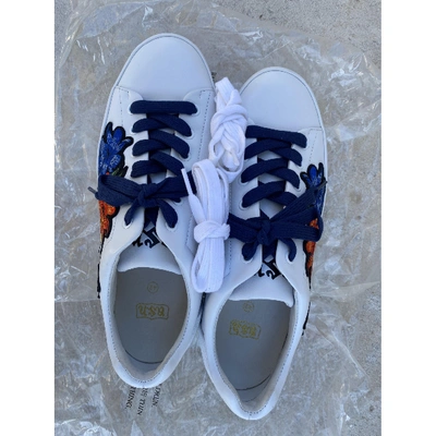 Pre-owned Ash Leather Low Trainers In White