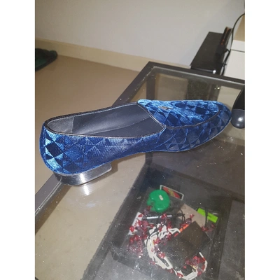 Pre-owned Giuseppe Zanotti Flats In Blue