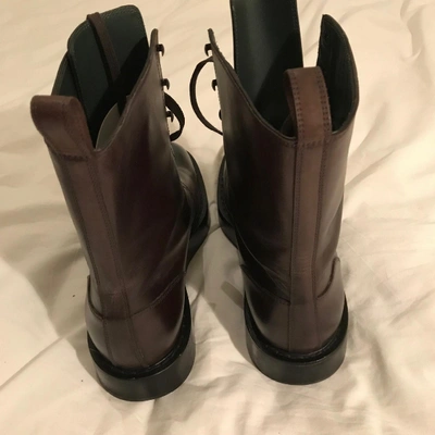 Pre-owned Bottega Veneta Brown Leather Boots