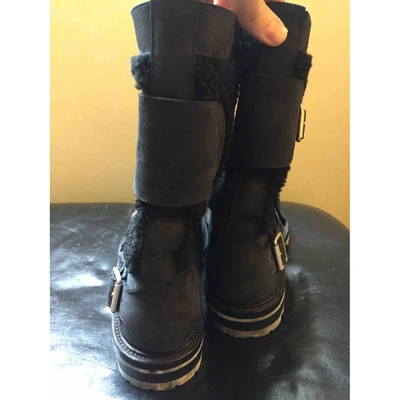 Pre-owned Bally Black Suede Boots