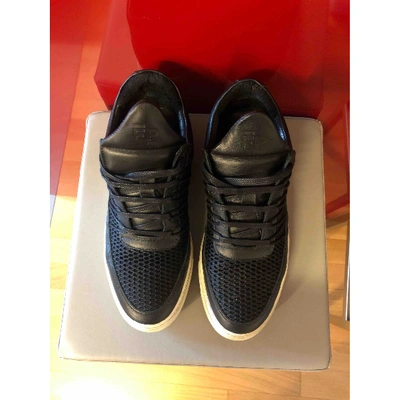 Pre-owned Filling Pieces Leather Trainers In Black