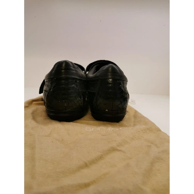 Pre-owned Sergio Rossi Green Python Trainers