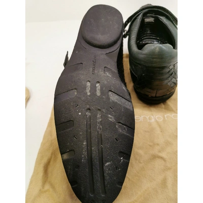 Pre-owned Sergio Rossi Green Python Trainers