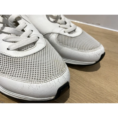 Pre-owned Dolce & Gabbana Cloth Low Trainers In White