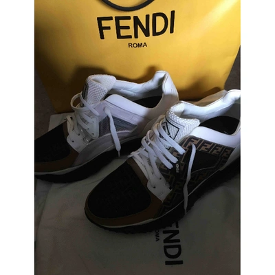 Pre-owned Fendi Brown Leather Trainers