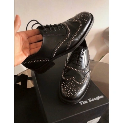 Pre-owned The Kooples Spring Summer 2019 Black Leather Lace Ups