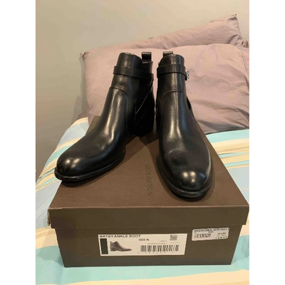 Pre-owned Louis Vuitton Leather Boots In Black