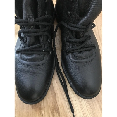 Pre-owned A. Testoni' Black Leather Trainers