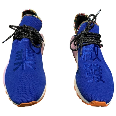Pre-owned Adidas X Pharrell Williams Nmd Hu Low Trainers In Blue
