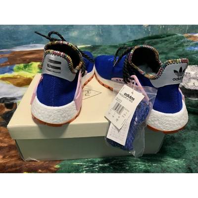 Pre-owned Adidas X Pharrell Williams Nmd Hu Low Trainers In Blue