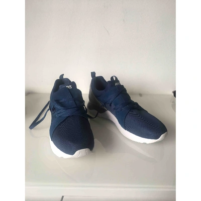 Pre-owned Asics Cloth Trainers In Blue