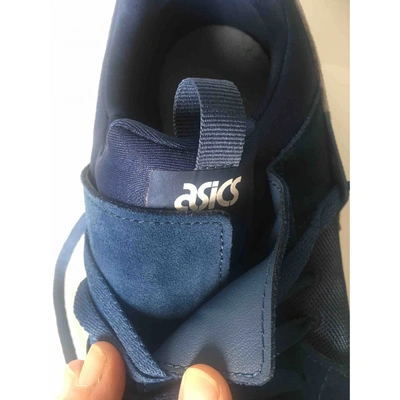 Pre-owned Asics Cloth Trainers In Blue