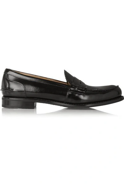 Shop Church's Sally Leather Loafers In Black