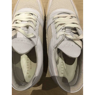 Pre-owned Filling Pieces Leather Low Trainers In White