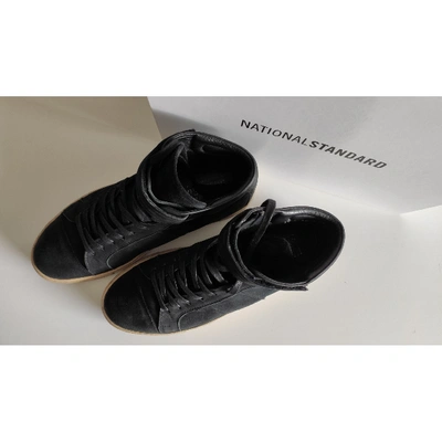 Pre-owned National Standard High Trainers In Black