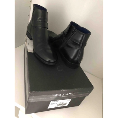 Pre-owned Azzaro Black Leather Boots