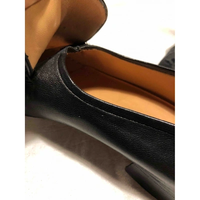 Pre-owned A. Testoni' Leather Flats In Black