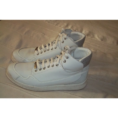 Pre-owned Dior Leather High Trainers In White