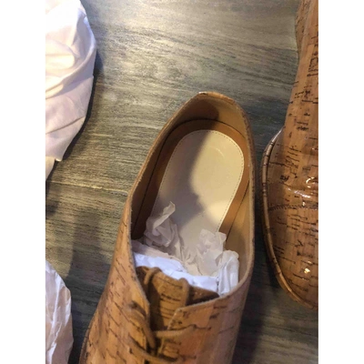 Pre-owned Maison Margiela Leather Lace Ups In Beige