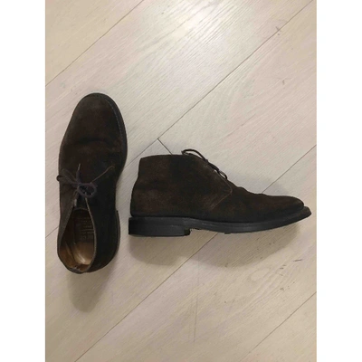 Pre-owned Church's Brown Suede Boots