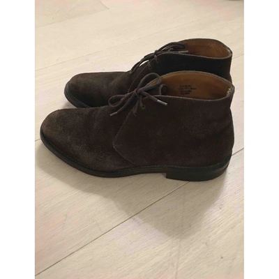 Pre-owned Church's Brown Suede Boots