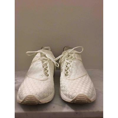 Pre-owned Arkk Cloth Low Trainers In White