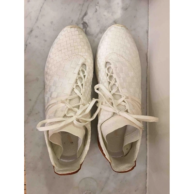 Pre-owned Arkk Cloth Low Trainers In White