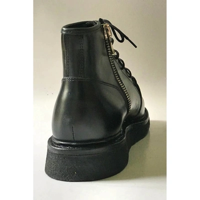 Pre-owned Balmain Leather Boots In Black