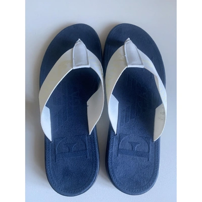 Pre-owned Emporio Armani Blue Rubber Sandals