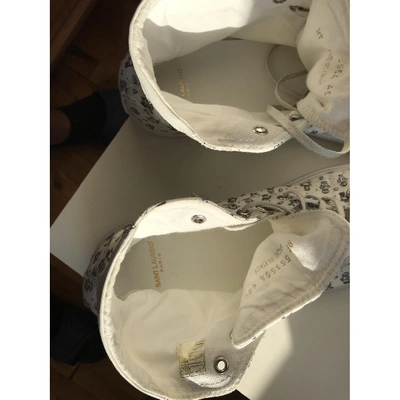 Pre-owned Saint Laurent Bedford White Cloth Trainers