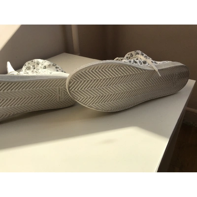 Pre-owned Saint Laurent Bedford White Cloth Trainers