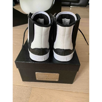 Pre-owned Steve Madden Leather High Trainers In White