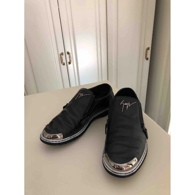 Pre-owned Giuseppe Zanotti Leather Flats In Black