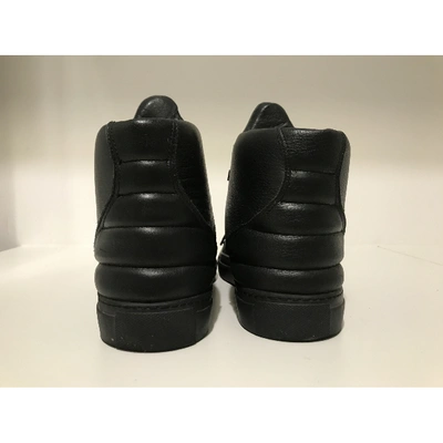 Pre-owned Filling Pieces Leather High Trainers In Black