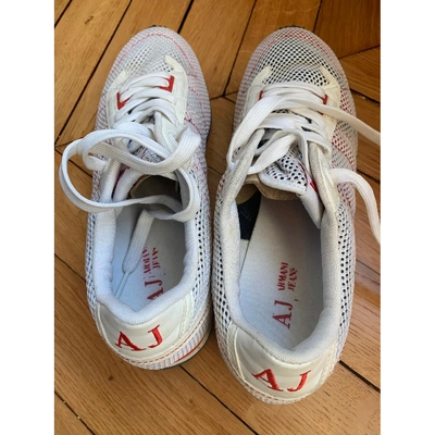 Pre-owned Armani Jeans White Cloth Trainers