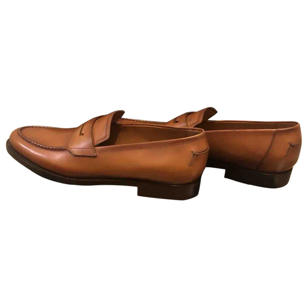 camel leather flats