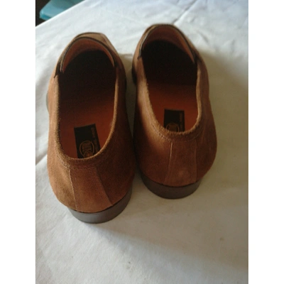 Pre-owned Sutor Mantellassi Flats In Brown