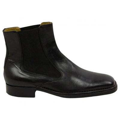 Pre-owned Bally Leather Boots In Black