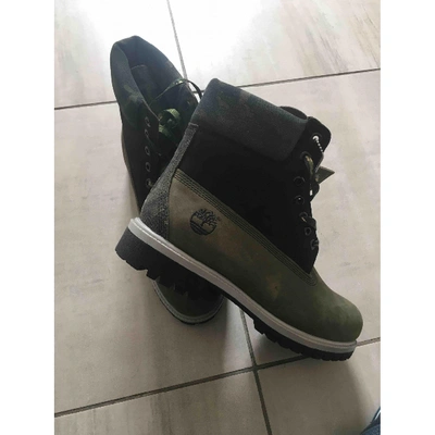 Pre-owned Timberland Green Leather Boots