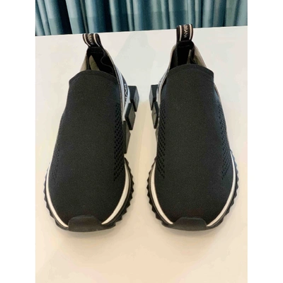 Pre-owned Dolce & Gabbana Sorrento Black Trainers