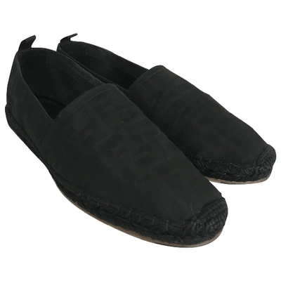 Pre-owned Fendi Black Cloth Espadrilles