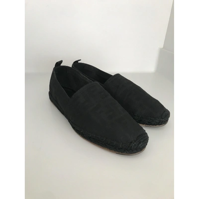 Pre-owned Fendi Black Cloth Espadrilles