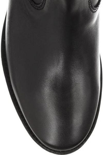 Shop Isabel Marant Étoile Chess Leather Concealed Wedge Knee Boots In Black