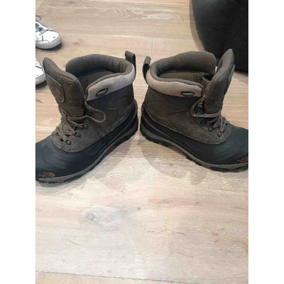 Pre-owned The North Face Brown Rubber Boots