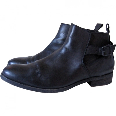 Pre-owned Allsaints Leather Boots In Black