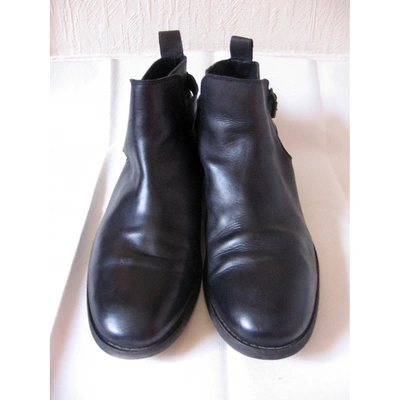 Pre-owned Allsaints Leather Boots In Black