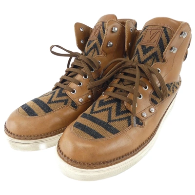 Pre-owned Louis Vuitton Brown Cloth Trainers