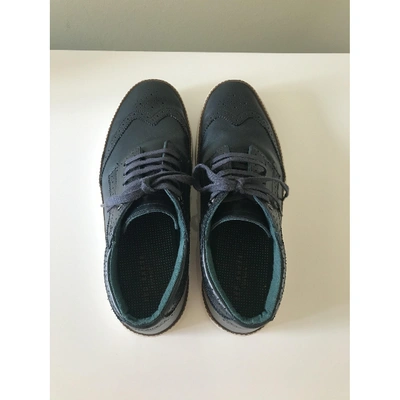 TED BAKER Pre-owned Leather Flats In Blue