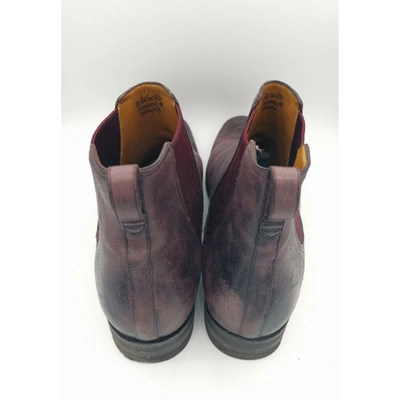 Pre-owned Bally Burgundy Leather Boots