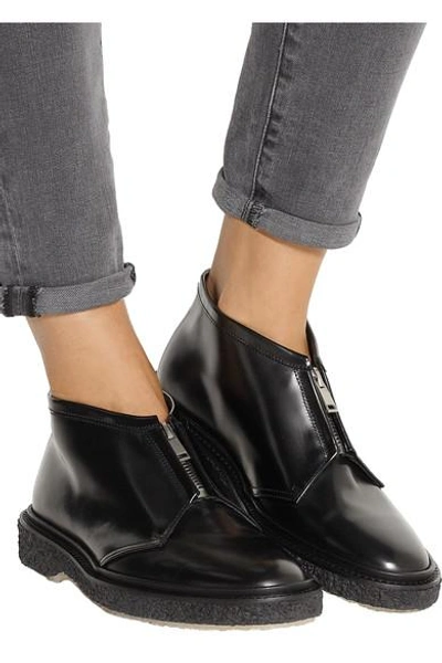 Shop Adieu Type 3 Leather Ankle Boots In Black